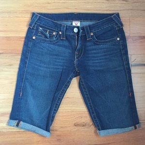 True Religion denim Bermuda shorts